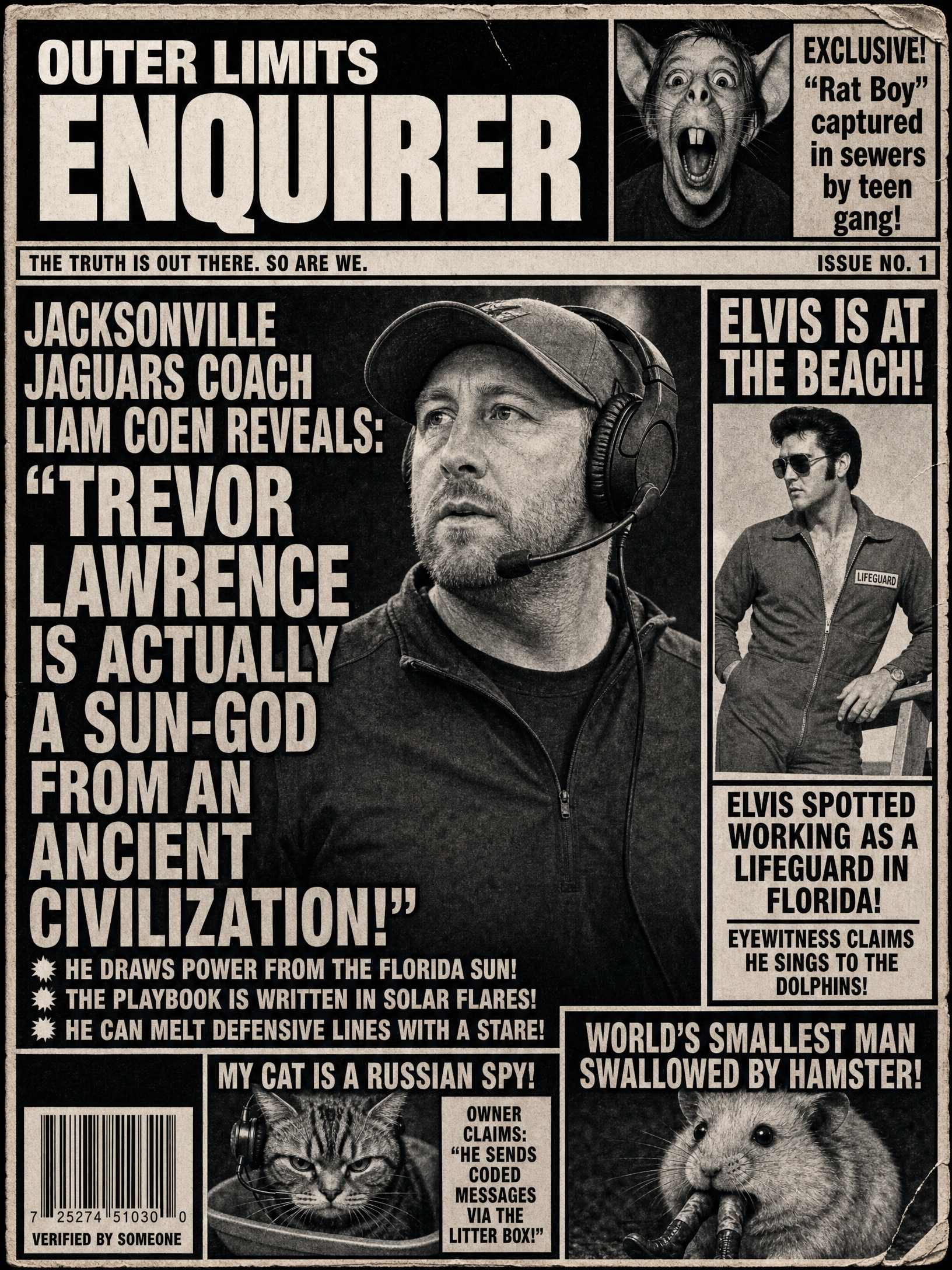 Outer Limits Enquirer — Jaguars edition front page